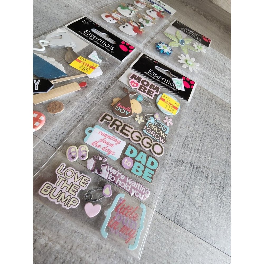 3D Sticker LOT - Pregnancy Cooking Flowers + Sandylion  Scrapbooking Retired #34 - Picture 5 of 6